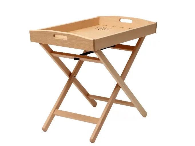 Складной журнальный столик из бука с подносом In Stock Karn ARCH-00142625