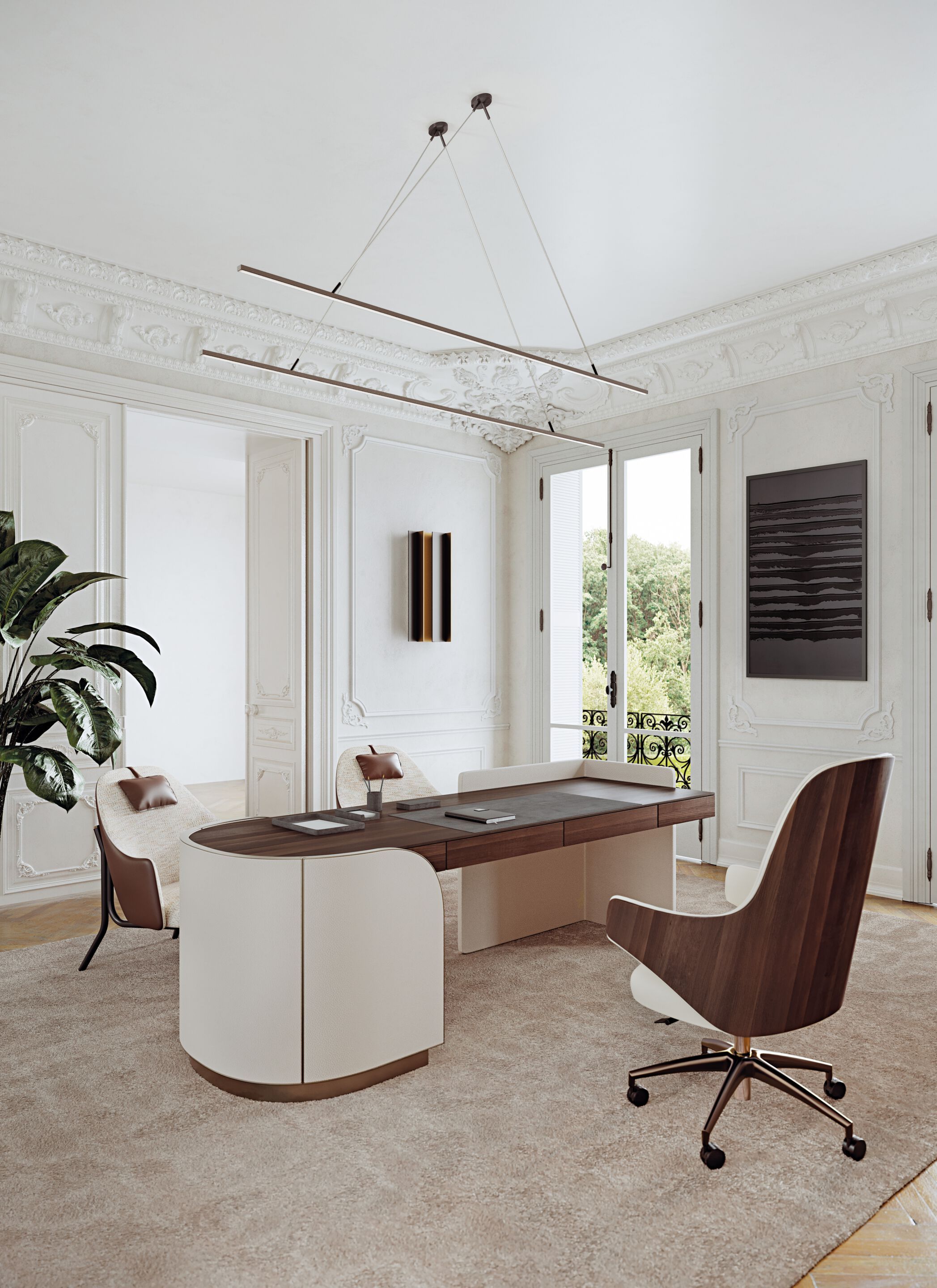 Кожаный стол с ящиками Capital Collection Duna ARCH-00135864 - Вид №3