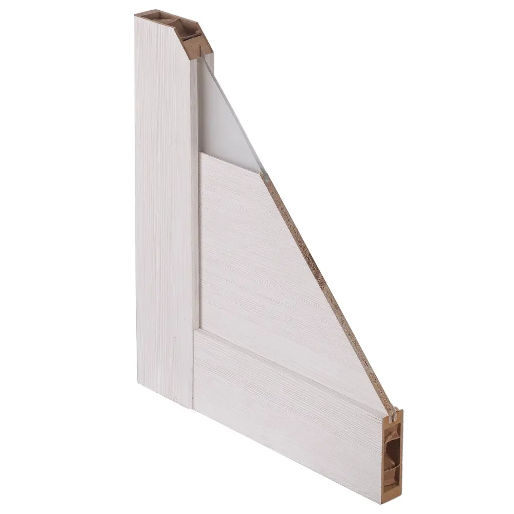 Полотно дверное остеклённое Мюнхен 80x200 см, ламинация, цвет слоновая кость 3D VERDA STLM-2159736 - Вид №1