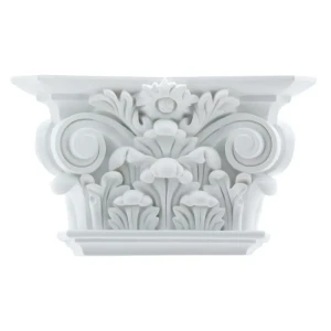Капитель к пилястре полиуретан Decomaster DK-82211 белая 152 мм