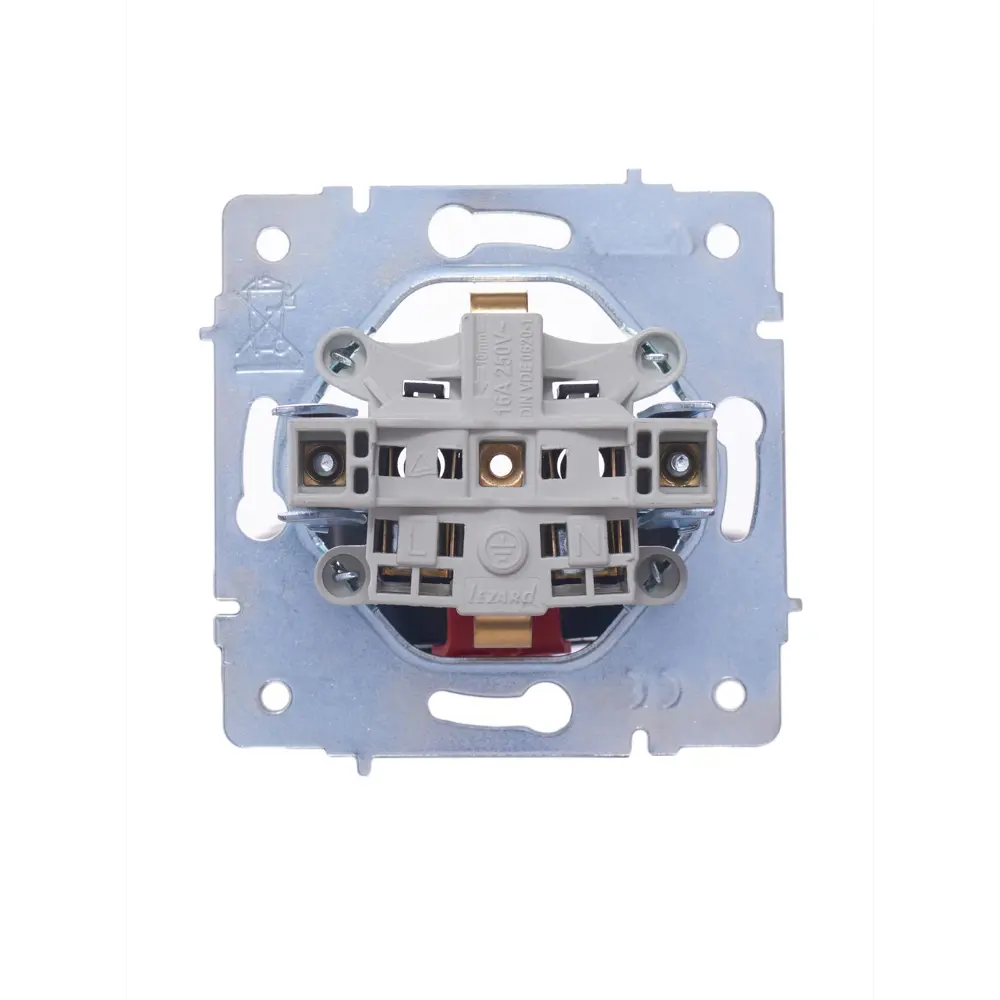 Розетка Lezard Karina с заземлением цвет белый STLM-2125597 - Вид №4