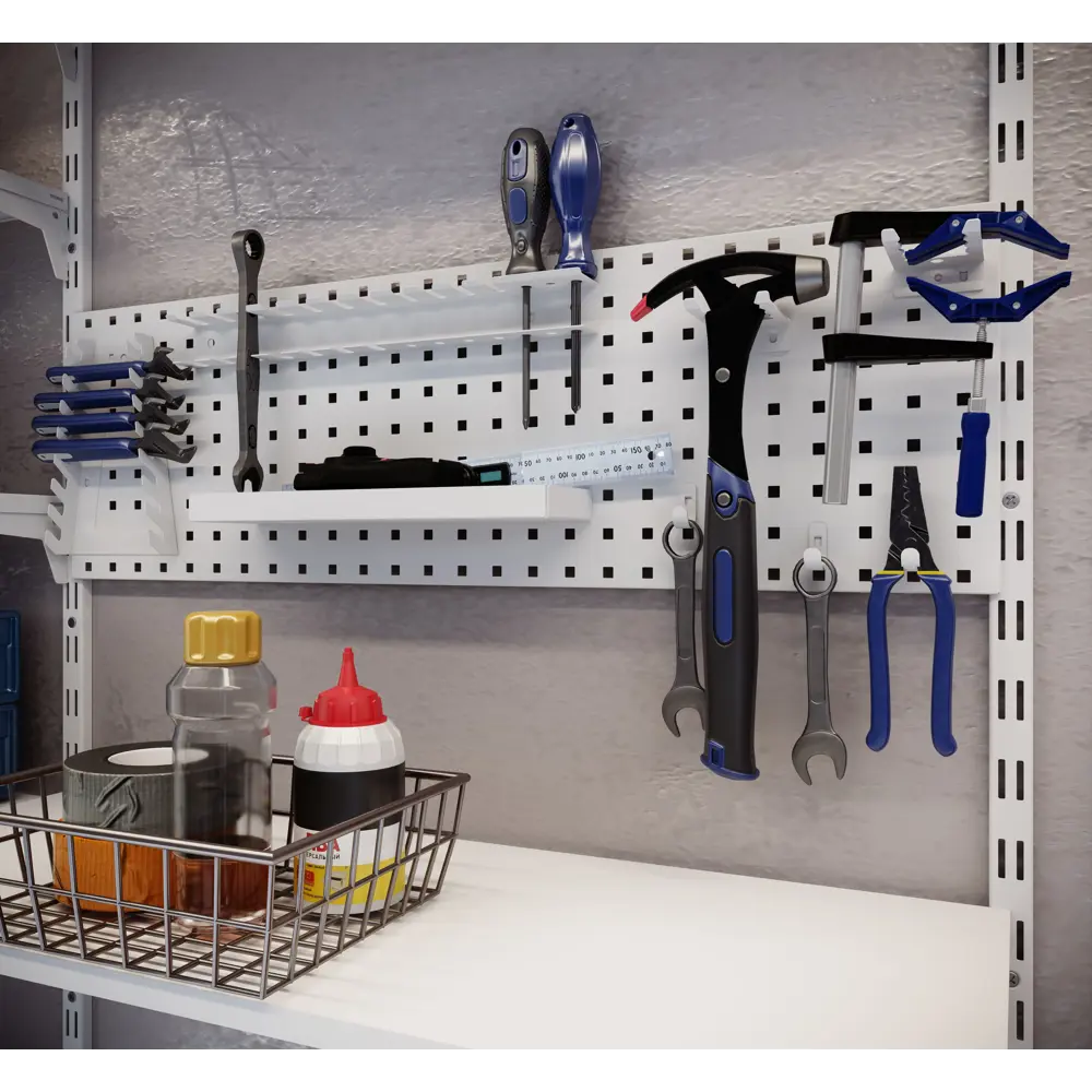 SPACEO Настенная полка для системы хранения на перфорированной панели 89352326 STLM-1094485 - Вид №4