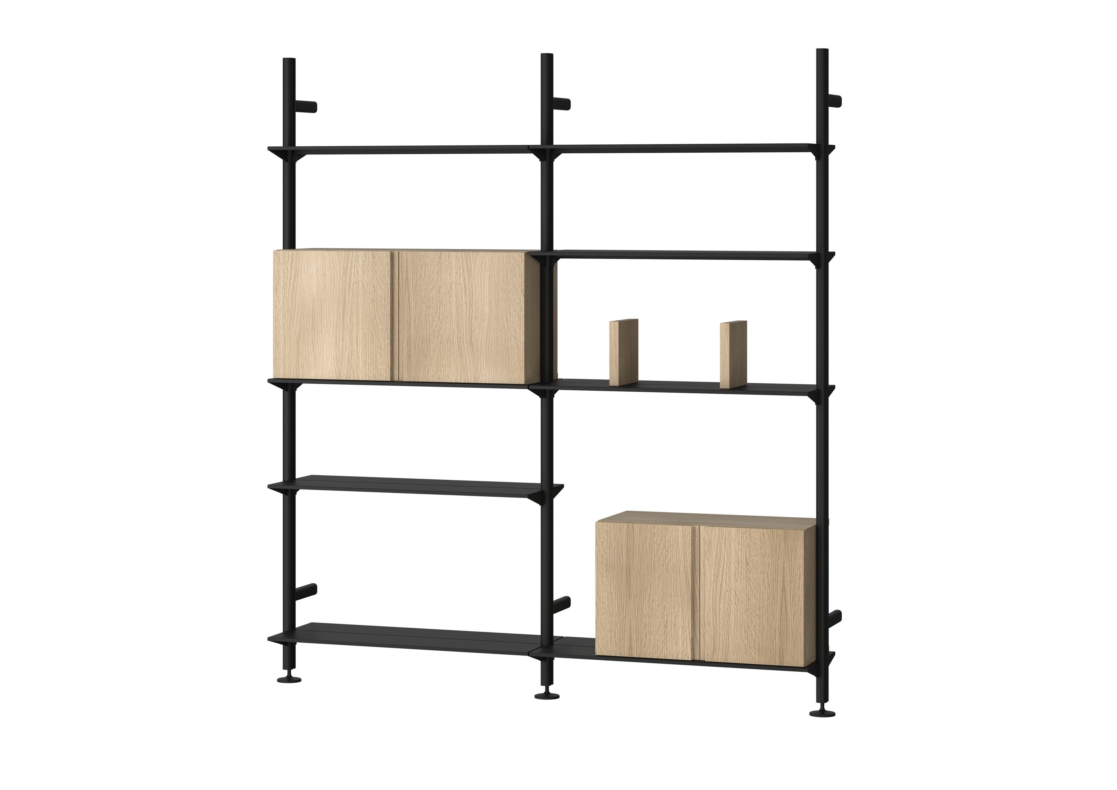 Настенный книжный шкаф из алюминия и дерева String Furniture Pira ARCH-00137952 - Вид №3