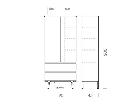 Дубовый шкаф с комодом Gazzda Фавн ARCH-00104988 - Вид №10