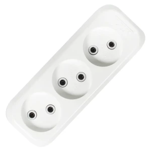 Колодка без заземления Lux 3 розетки 10А