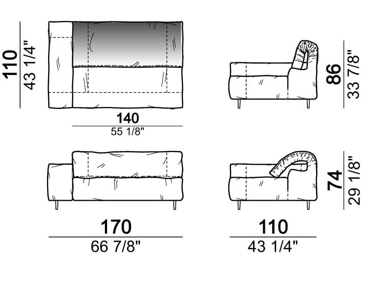 Секционный кожаный диван Arketipo CRAZY DIAMOND ARCH-00133462 - Вид №19