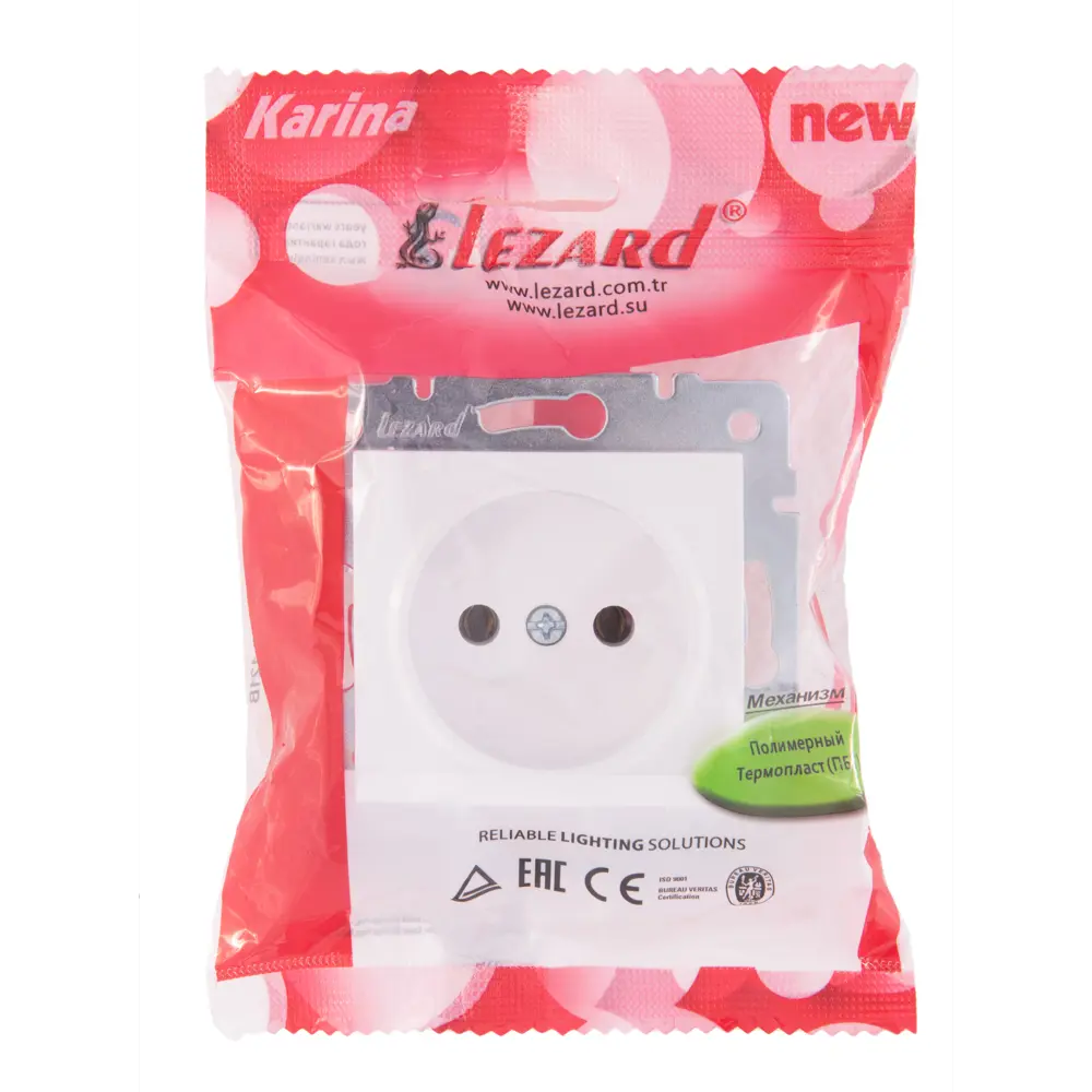 Розетка Lezard Karina без заземления цвет белый STLM-2010925 - Вид №8