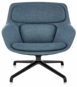 Herman Miller Вращающееся кресло из ткани с 4 спицами Striad
