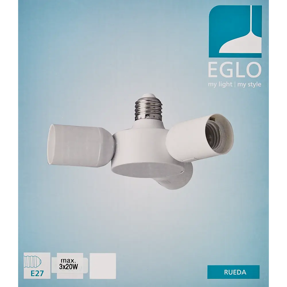 Разветвитель Eglo Rueda 3хE27х20 Вт цвет белый STLM-2209985 - Вид №5