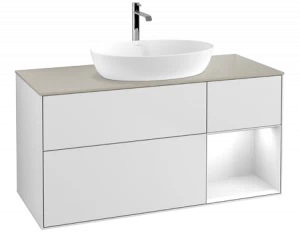 Villeroy&Boch Тумба под раковину Прямоугольная версия FA73GFMT Finion White Matt Lacquer