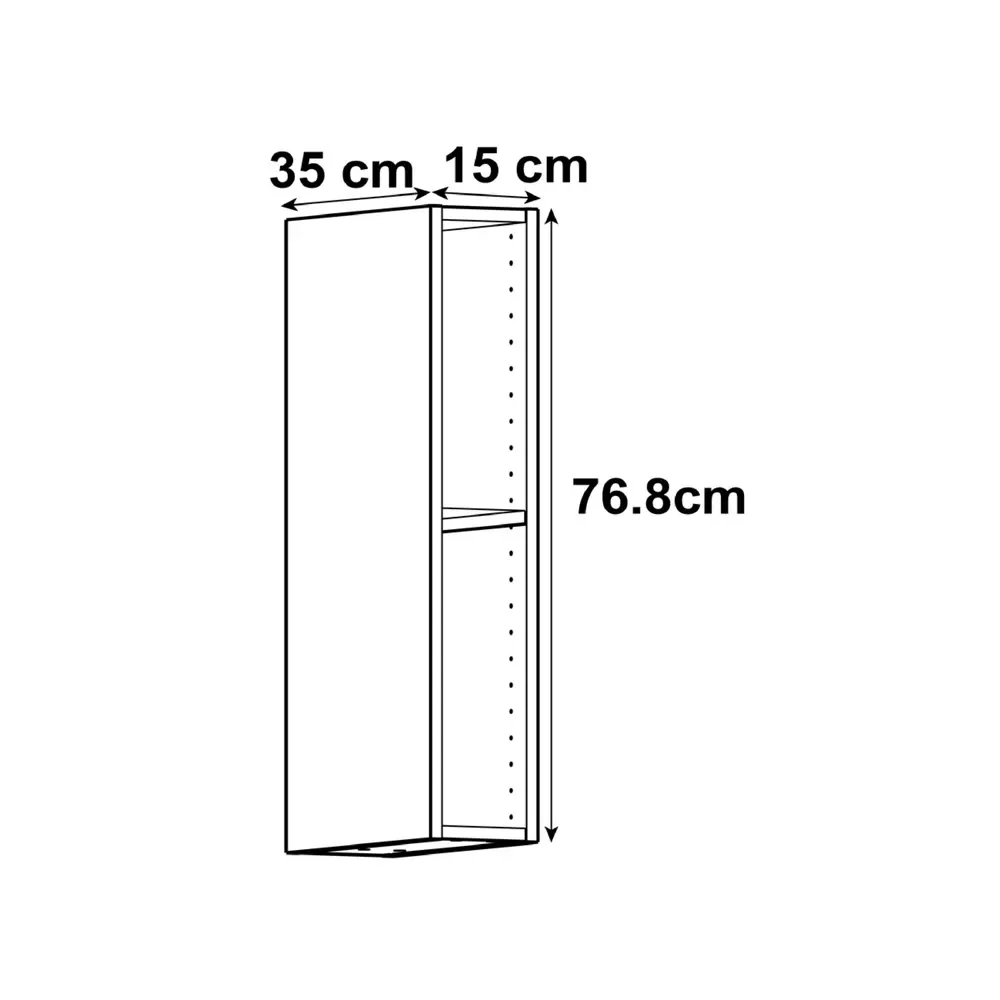 Каркас навесной Delinia ID 15x76.8x35 см, ЛДСП, цвет белый STLM-2173182 - Вид №1