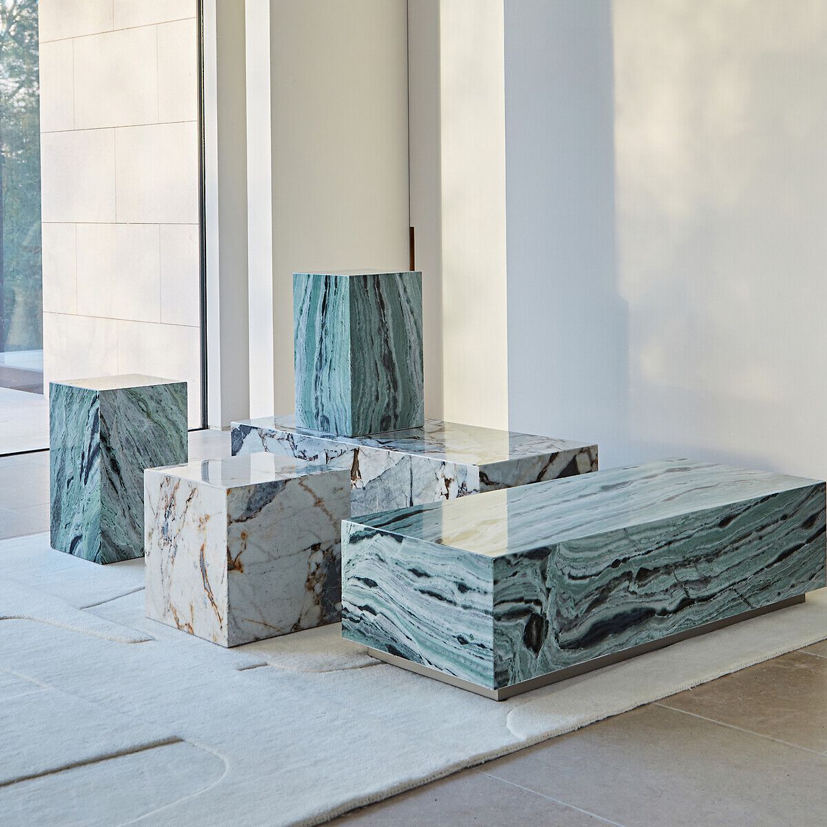 Квадратный мраморный журнальный столик AMPM ALCANA ARCH-00132565 - Вид №3