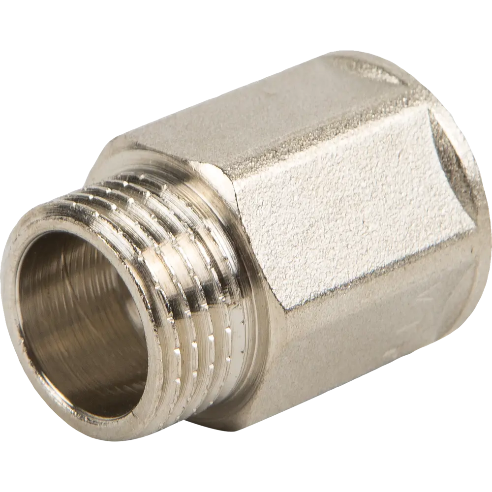 Удлинитель Valtec 1/2"х25 мм внутренняя-наружная резьба никелированная латунь VTr.197.N.0425 STLM-2042405