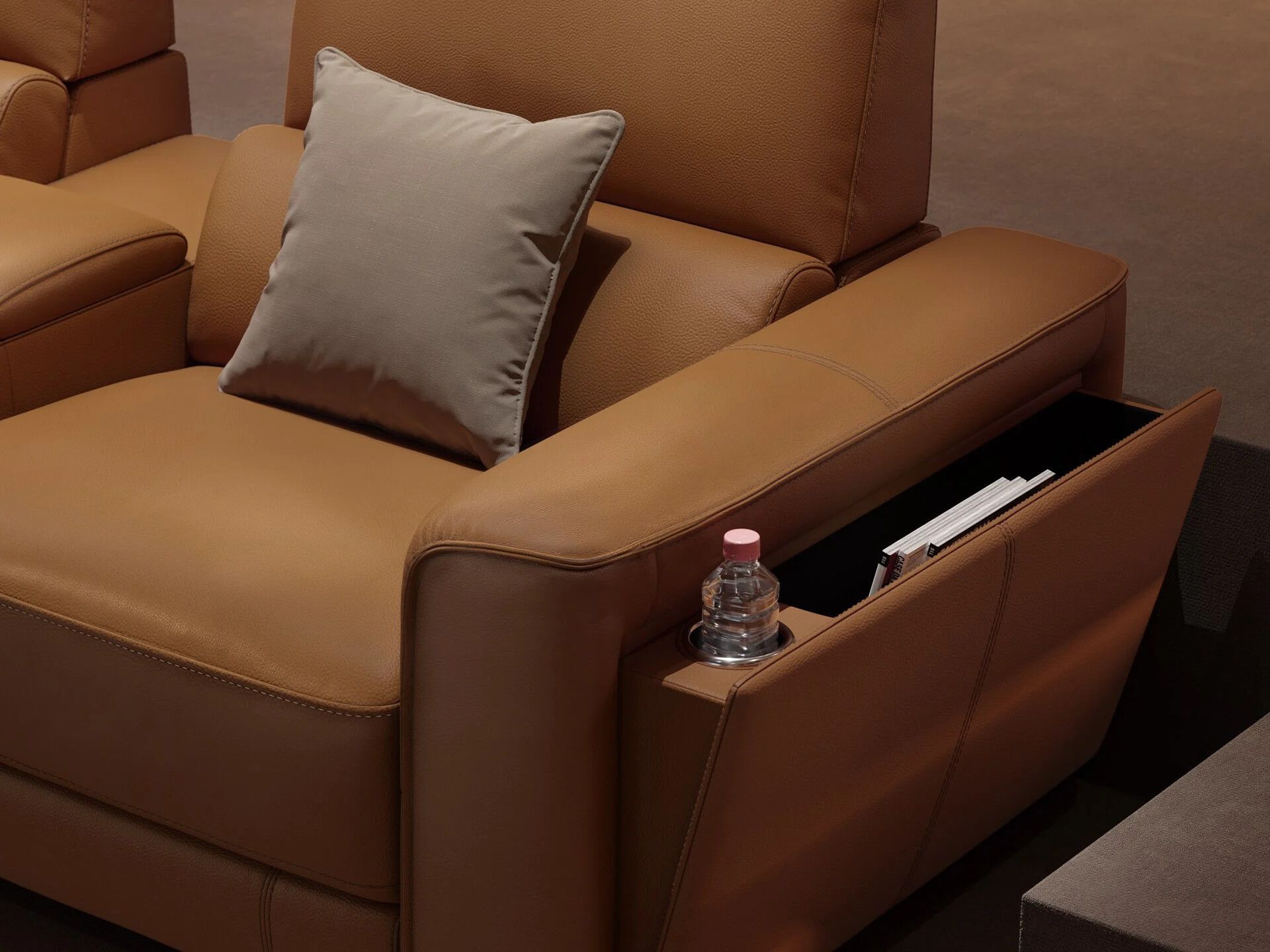 3-местный кожаный диван Sofanella Arona ARCH-00107056 - Вид №6