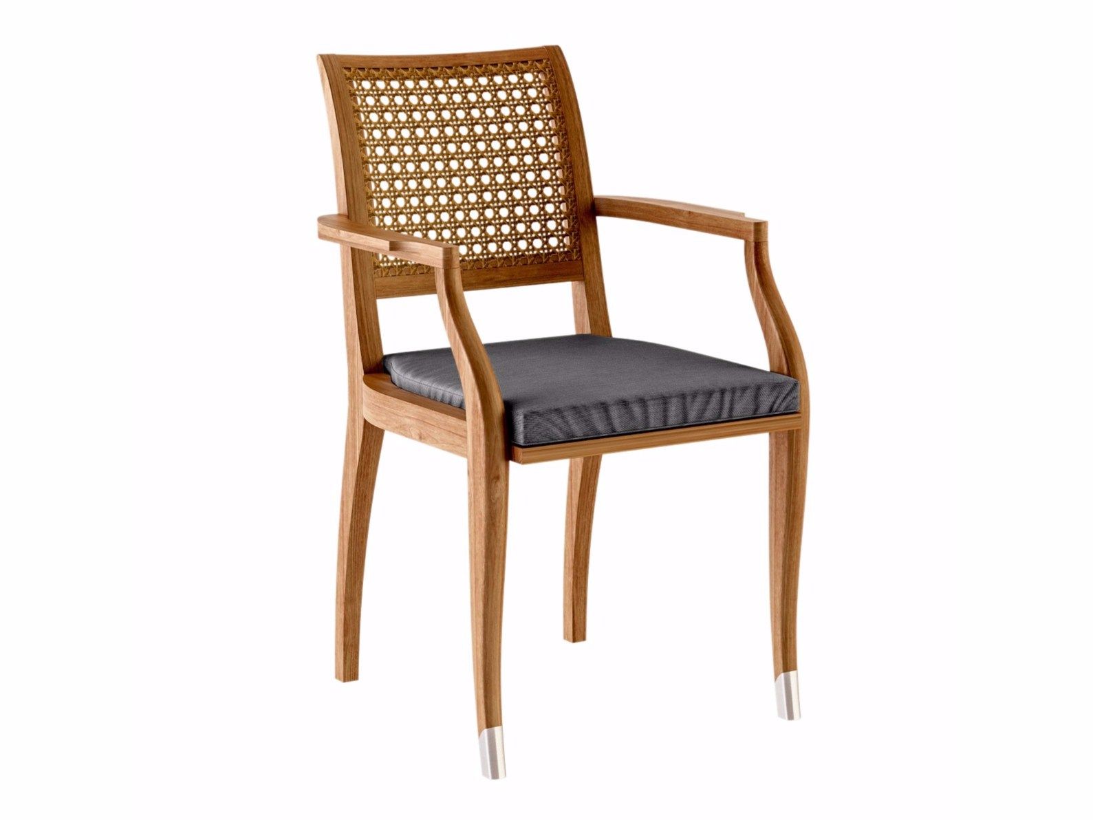 Стул для сада из тикового дерева с подлокотниками ASTELLO Jonquille ARCH-00083557