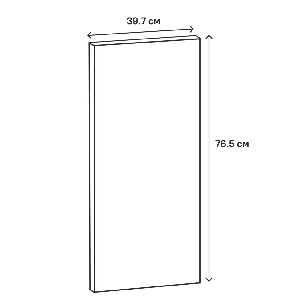 Фасад-витрина кухонного шкафа Рошаль 39.7x76.5 см KONSENSA ЛДСП цвет темное дерево STLM-2117904 - Вид №11