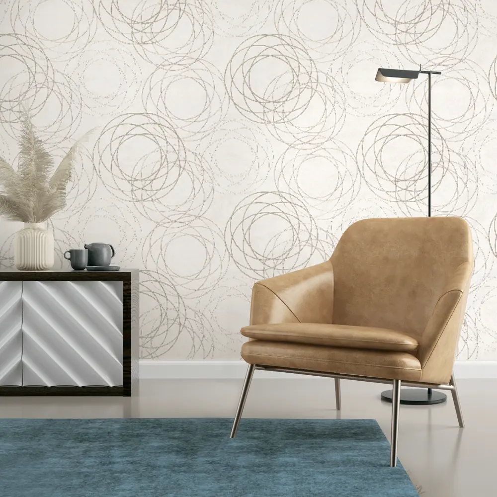 Флизелиновые обои Артекс Фокус бежевые 1.06 м - практичность и уют 89400272 STLM-1460653 - Вид №4
