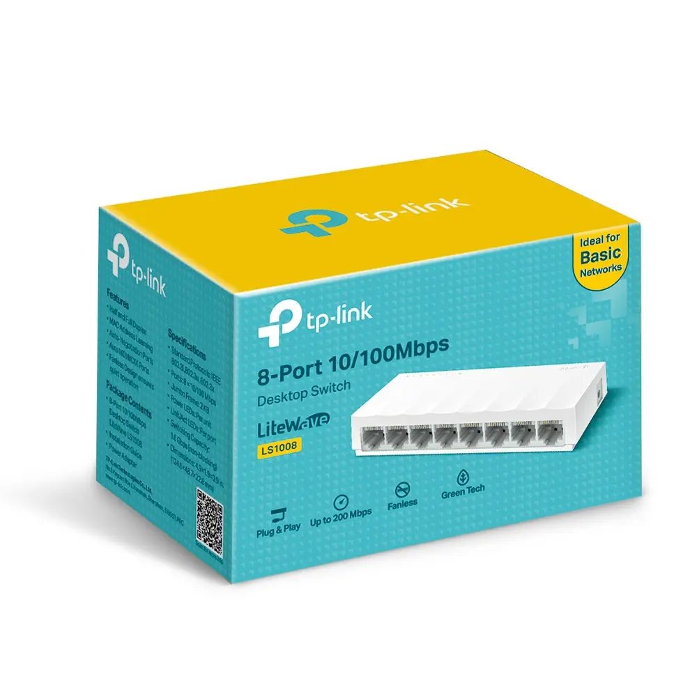 Коммутатор TP-Link LS1008 100 Мбит/с TP LINK STLM-2062376 - Вид №4