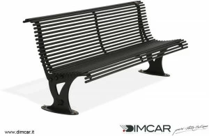 DIMCAR Металлическая скамейка в современном стиле со спинкой Elite 1134