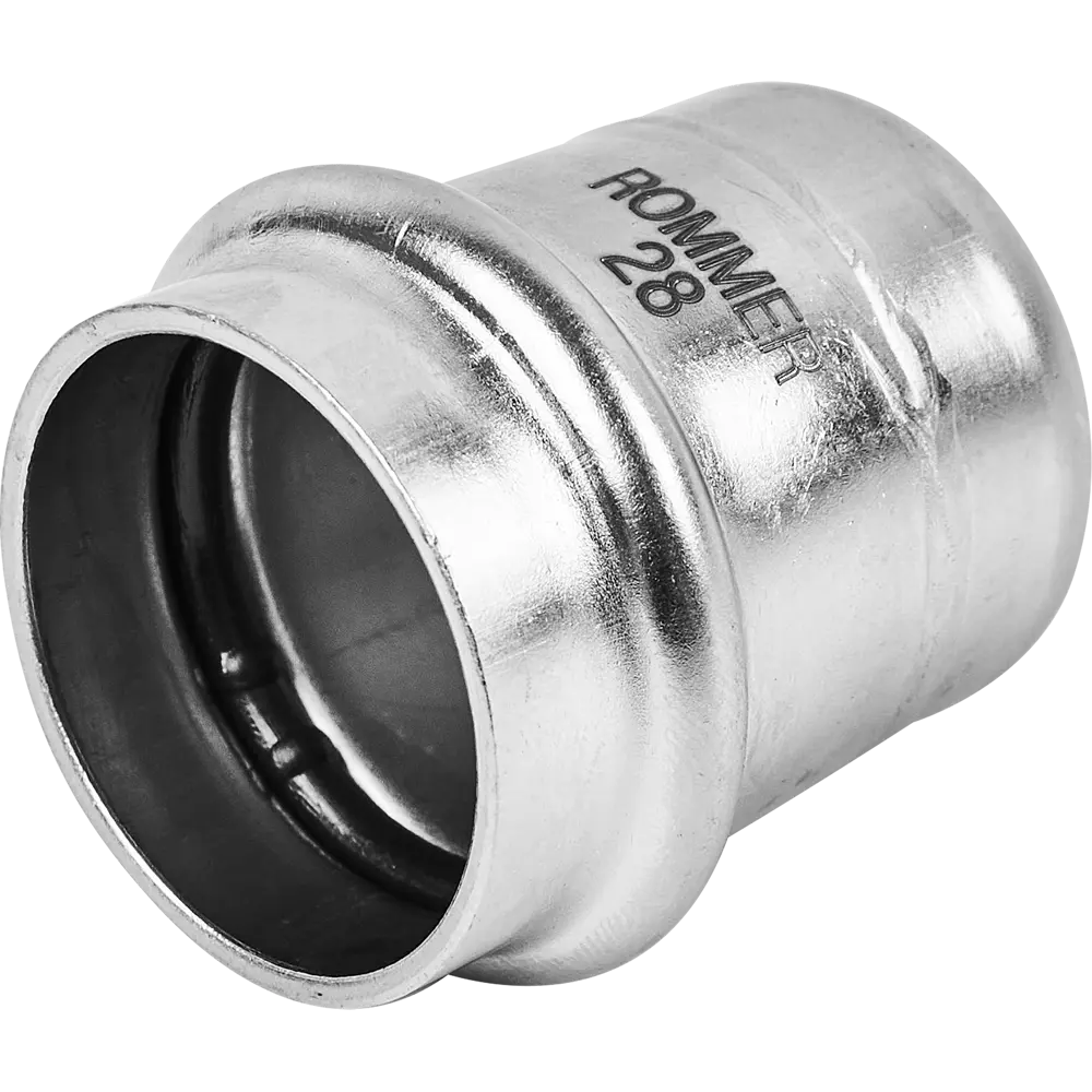 Заглушка Rommer 28 мм нержавеющая сталь STLM-2190220