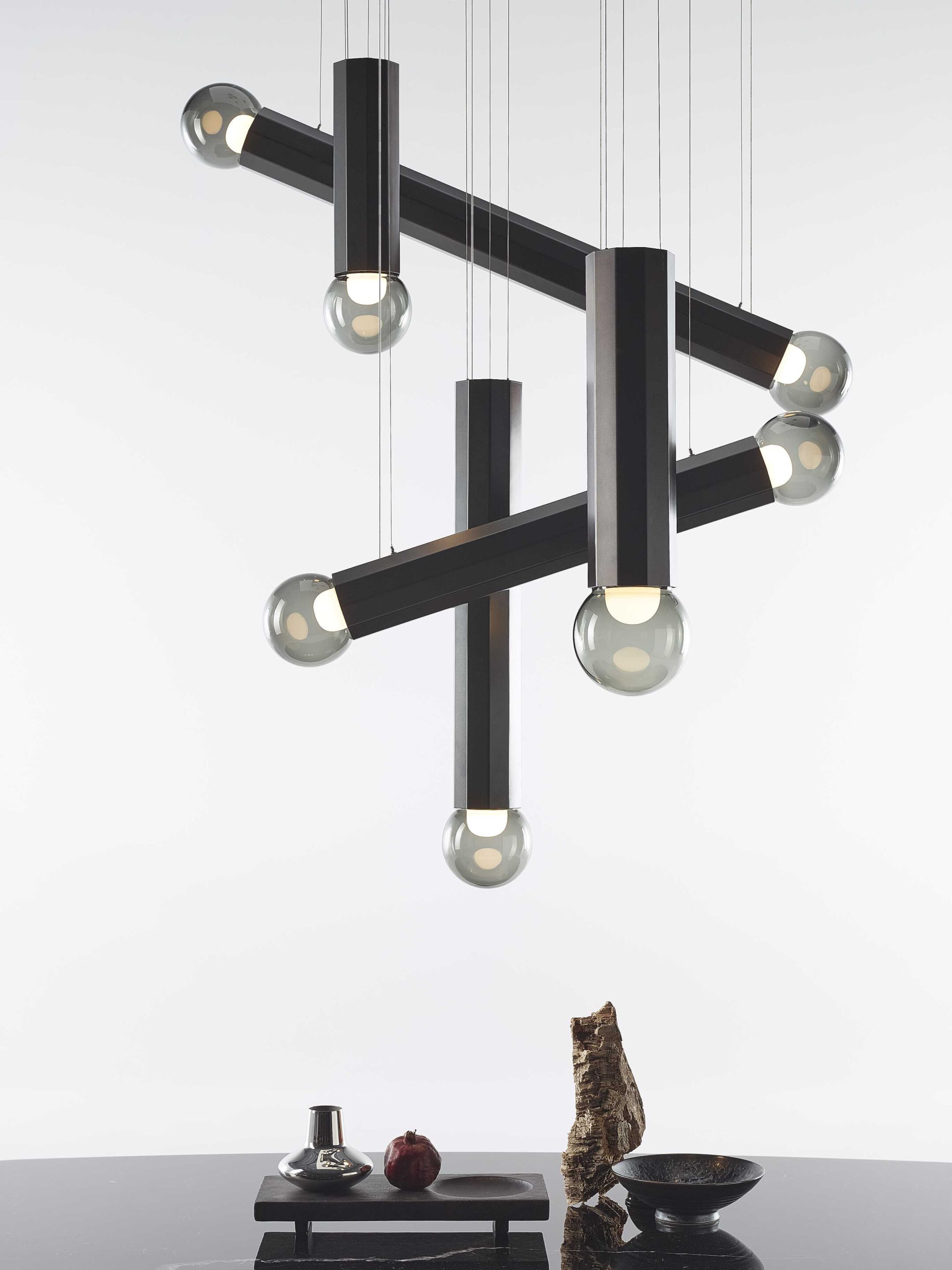 Выдувное стекло и металлический светодиодный подвесной светильник BROKIS Prisma ARCH-00087966 - Вид №5