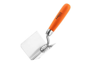 16232420 Мастерок для внутренних углов штукатурный, нержавеющий, 80 мм, деревянная ручка 50-151 NEO Tools