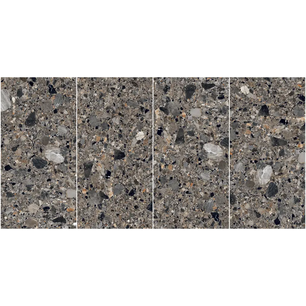 Глазурованный керамогранит Concor Ceppo Natural 60x120 см 1.44 м² полированный цвет тёмно-серый камень STLM-2046030 - Вид №2