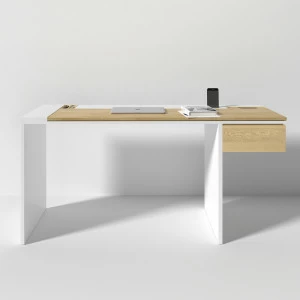 Письменный деревянный стол белый 140 см Mak BRAGIN DESIGN  00-3879379 Бежевый;белый