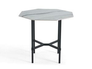 Высокий восьмиугольный садовый стол с керамической столешницей