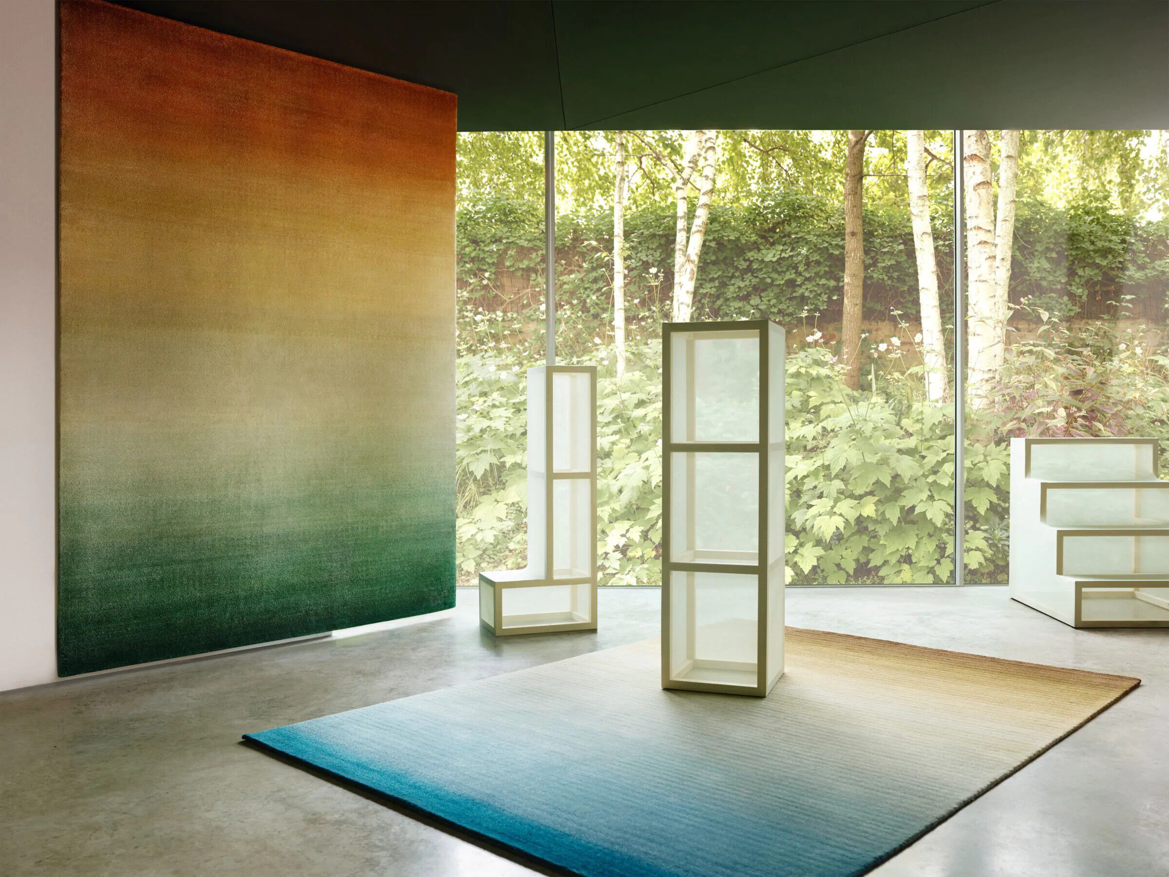 Изготовленный на заказ шерстяной и шелковый ковер ручной работы Deirdre Dyson Graduation ARCH-00084588 - Вид №1