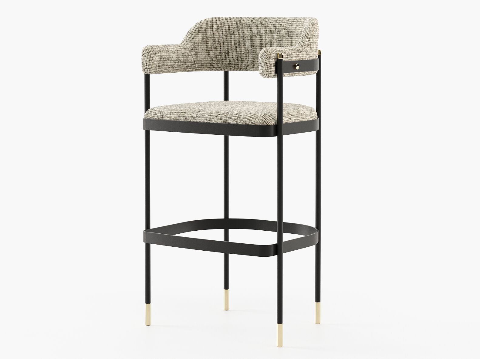 Высокий стул с мягкой тканью с подлокотниками Laskasas Essence ARCH-00009811