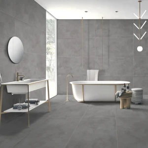 89383786 Глазурованный керамогранит Arcadia Ceramica Cement Gris 60x120 см 1.44 м² матовый цвет серый STLM-1334921