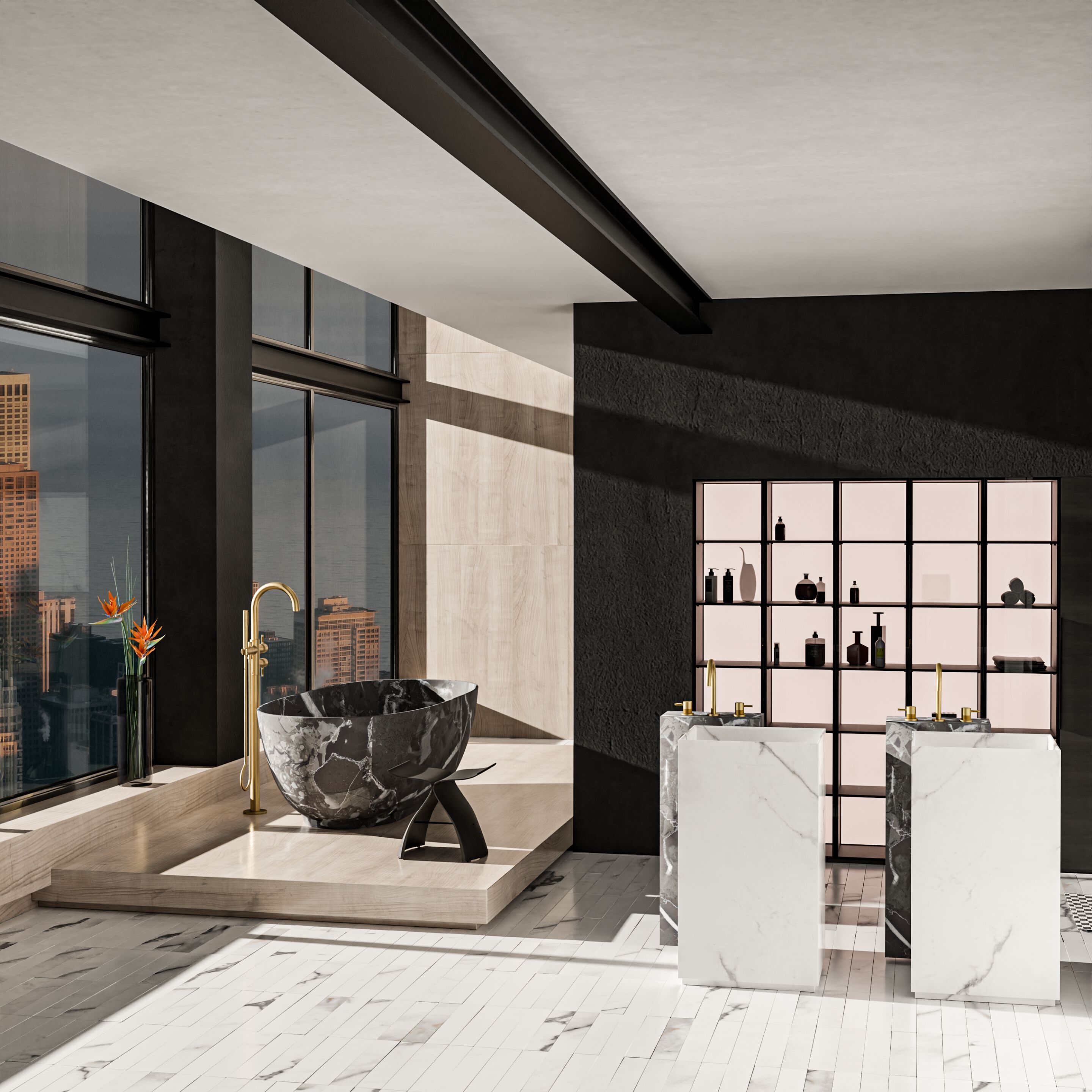 Смеситель для ванны из хромированной латуни Graff Cameo ARCH-00151701 - Вид №2