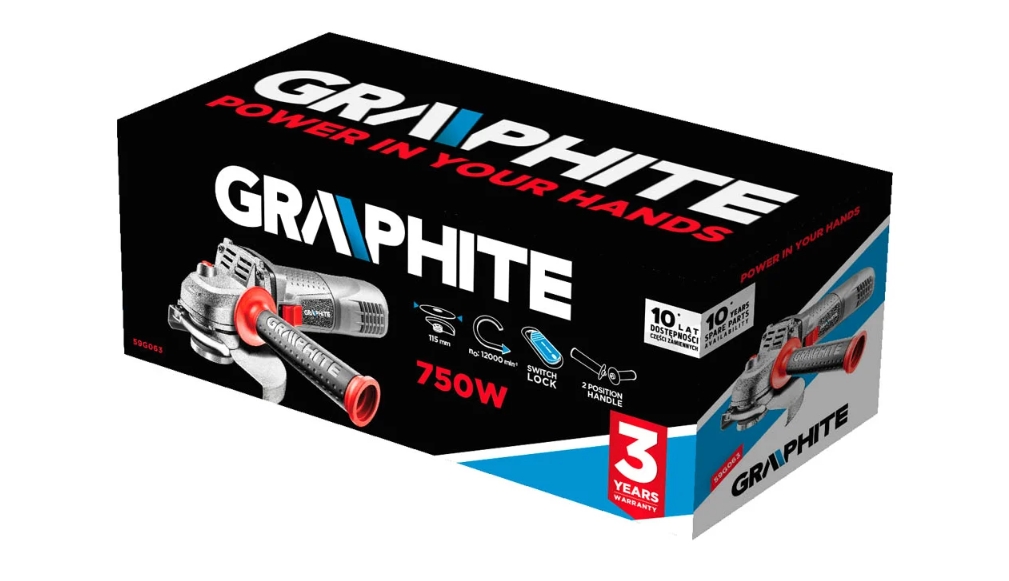 Углошлифовальная машина (УШМ) GRAPHITE 59G063 5312824 STDN-0136875 - Вид №4