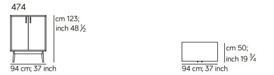 Деревянный и стеклянный шкаф с распашными дверцами Amura Тео ARCH-00084126 - Вид №5