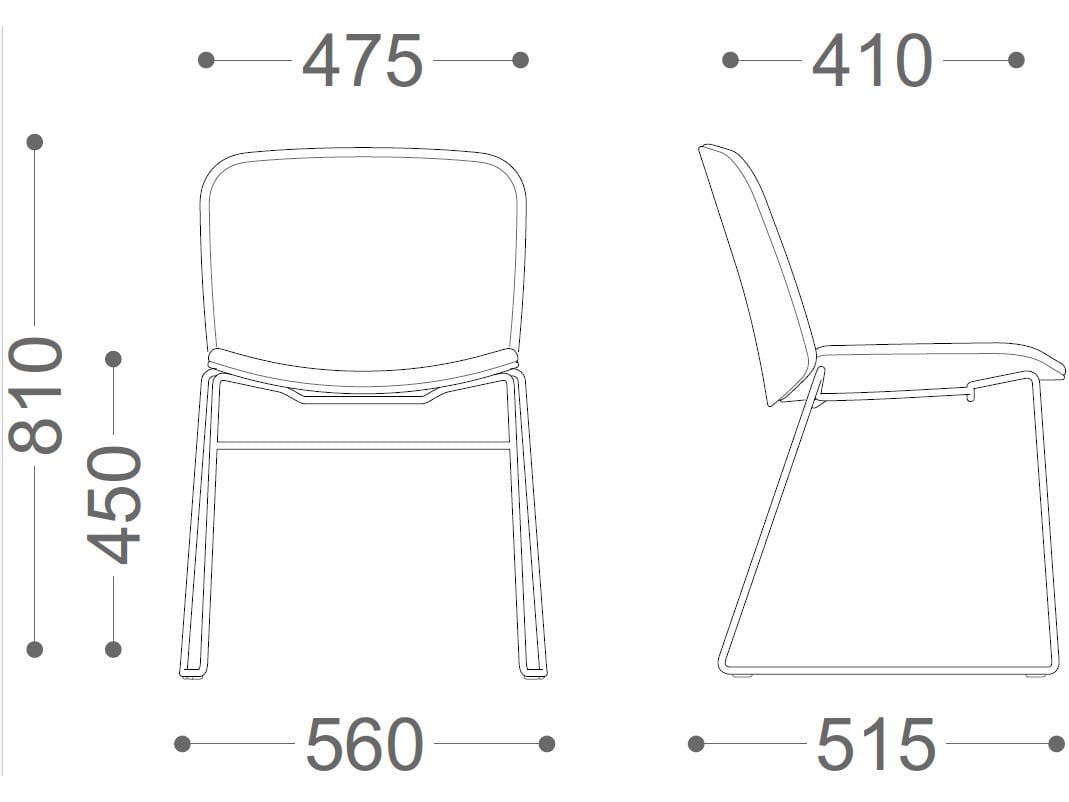 Стул с мягкой тканью VAGHI Free Soft ARCH-00063368 - Вид №1