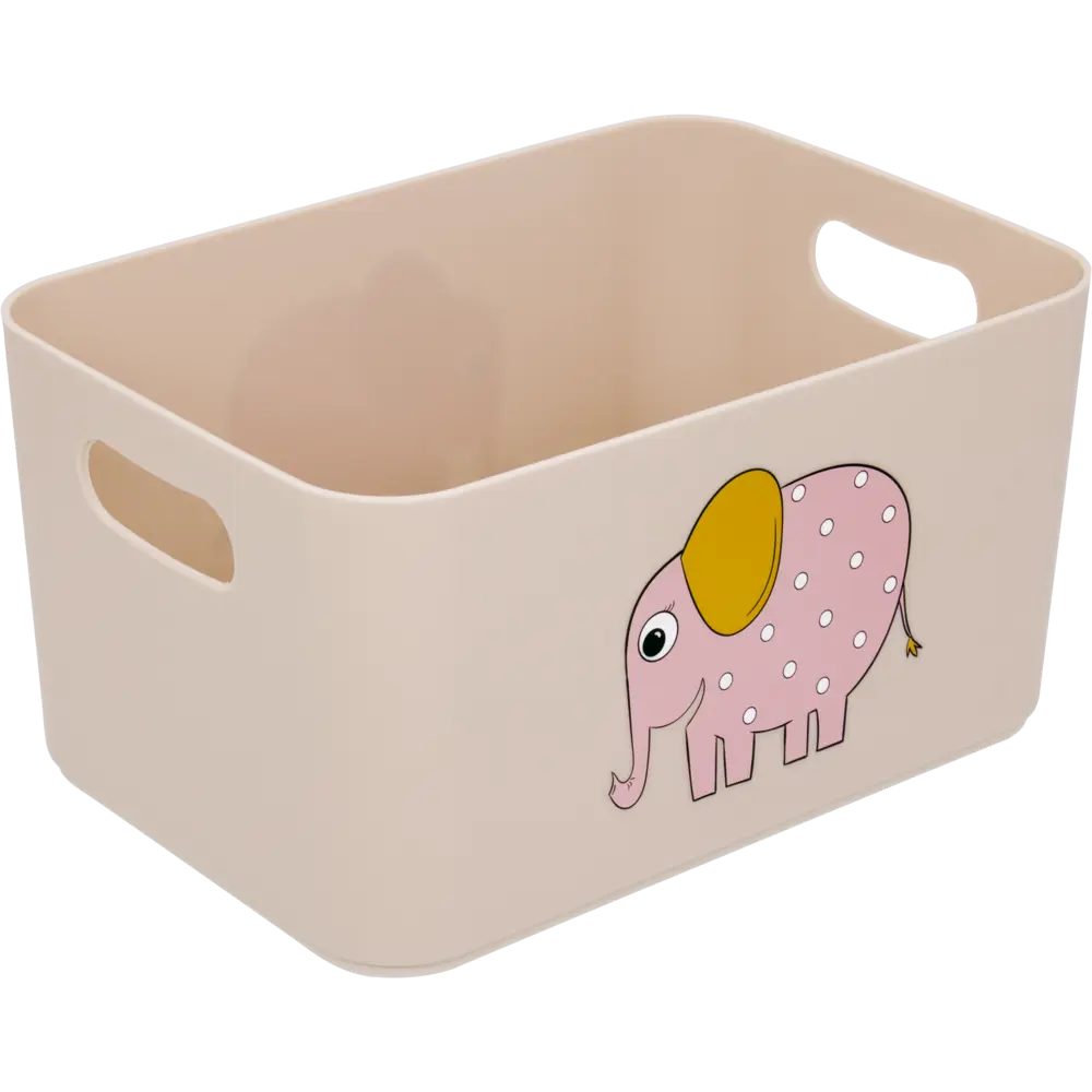 Корзина Honey Animals Слон 22.7x15.7x12.1 см 2.4 л полипропилен цвет пудра Santreyd STLM-2007575 - Вид №1