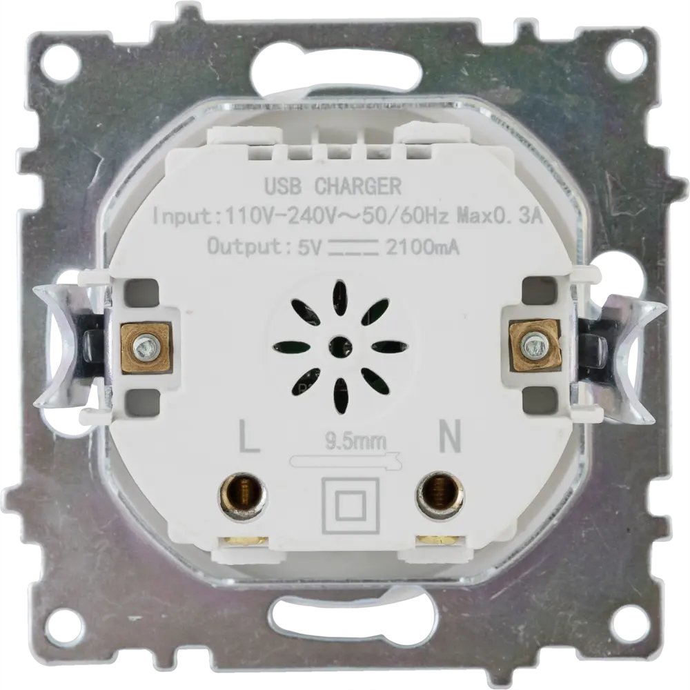 Розетка Onekeyelectro USB двойная встраиваемая с подсветкой цвет белый Florence STLM-2155608 - Вид №4