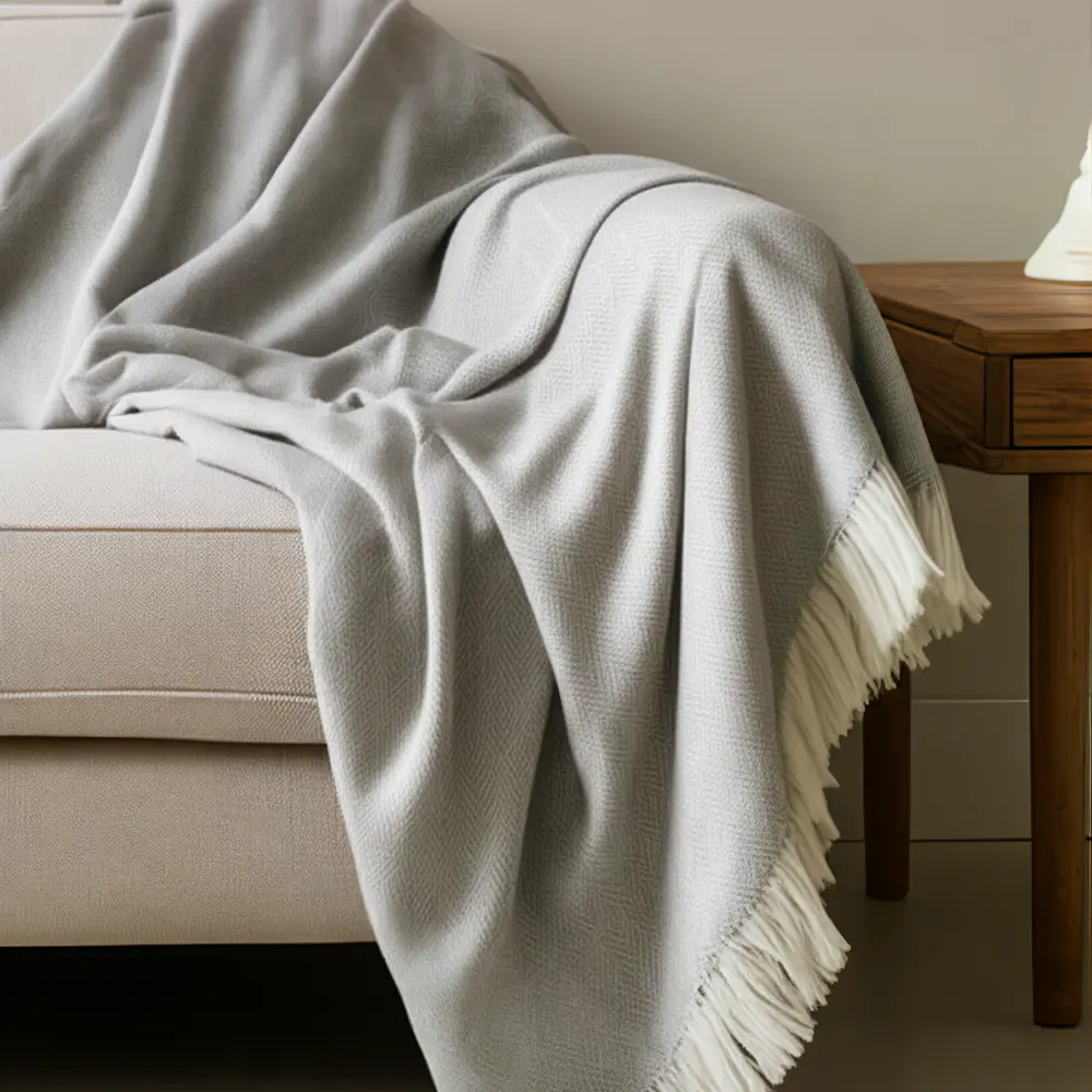 Плед Валенсия Елочка с вензельным узором 140x200 см 89426315 Santreyd STLM-1580777 - Вид №3