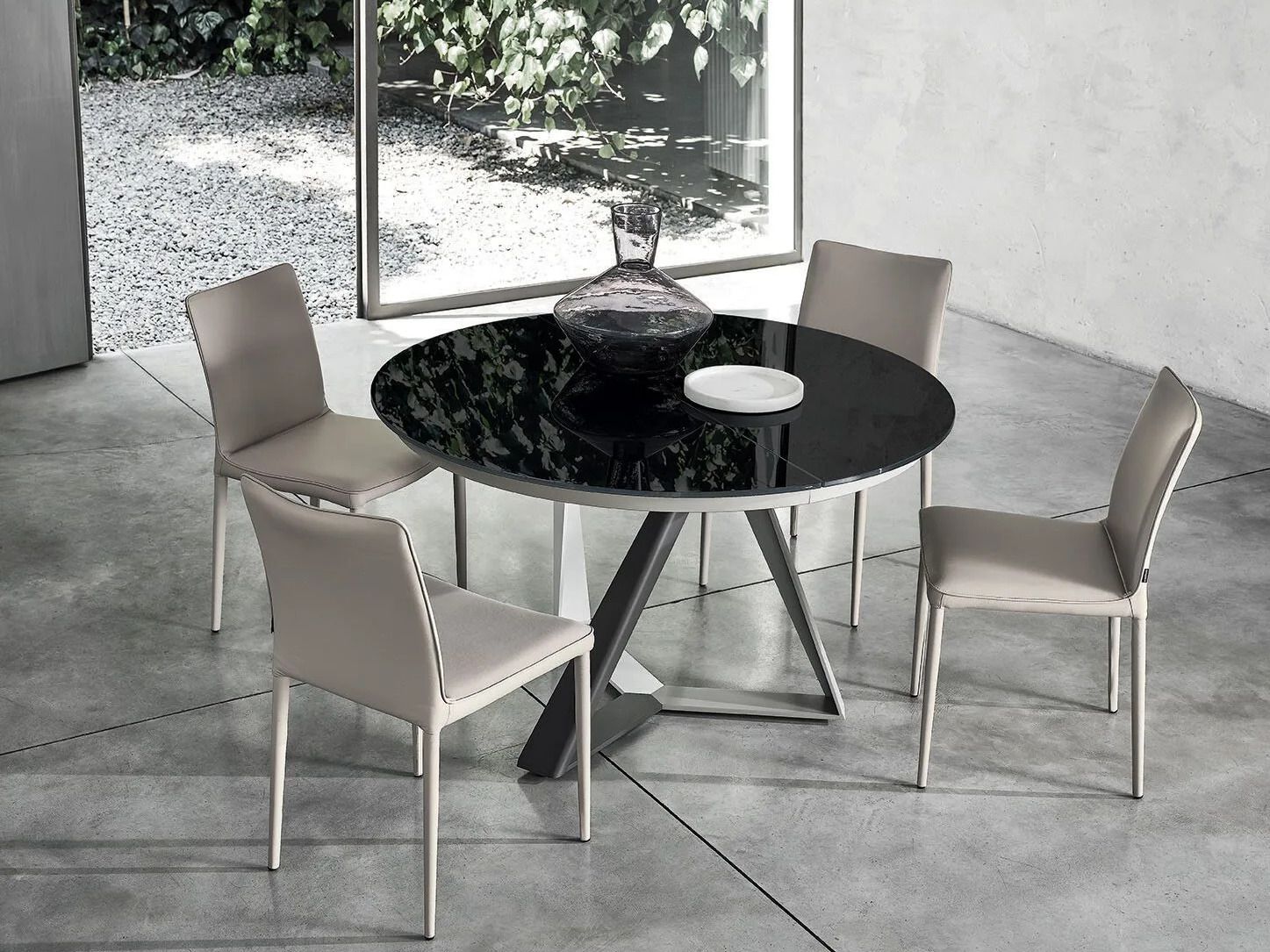 Стальной и Сверхкерамический круглый выдвижной обеденный стол Bontempi Casa Millennium ARCH-00070595 - Вид №4