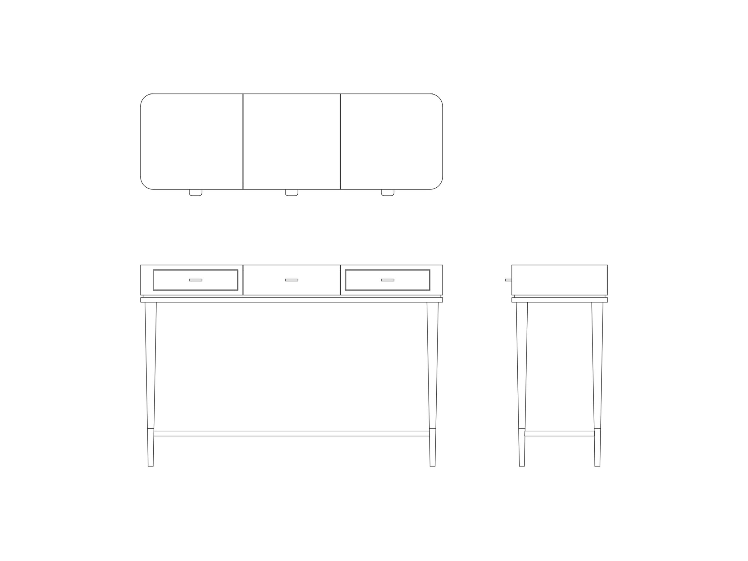 Деревянный туалетный столик Casa Magna CRIS ARCH-00021443 - Вид №1