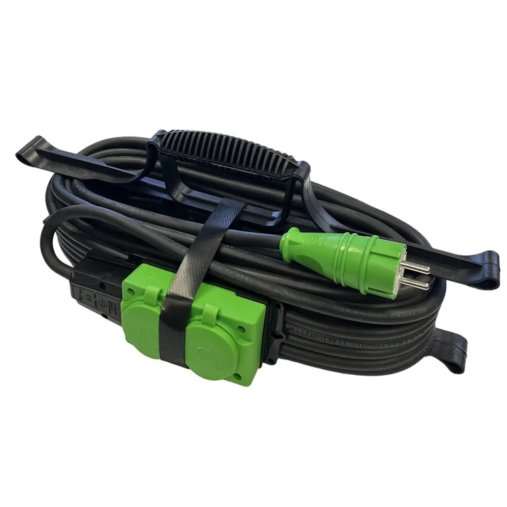 Удлинитель-шнур Itok i-connect-color-SUR-PVS-310-2-54-15-green 2 розетки с заземлением 3х1 мм 15 м 2200 Вт цвет зеленый