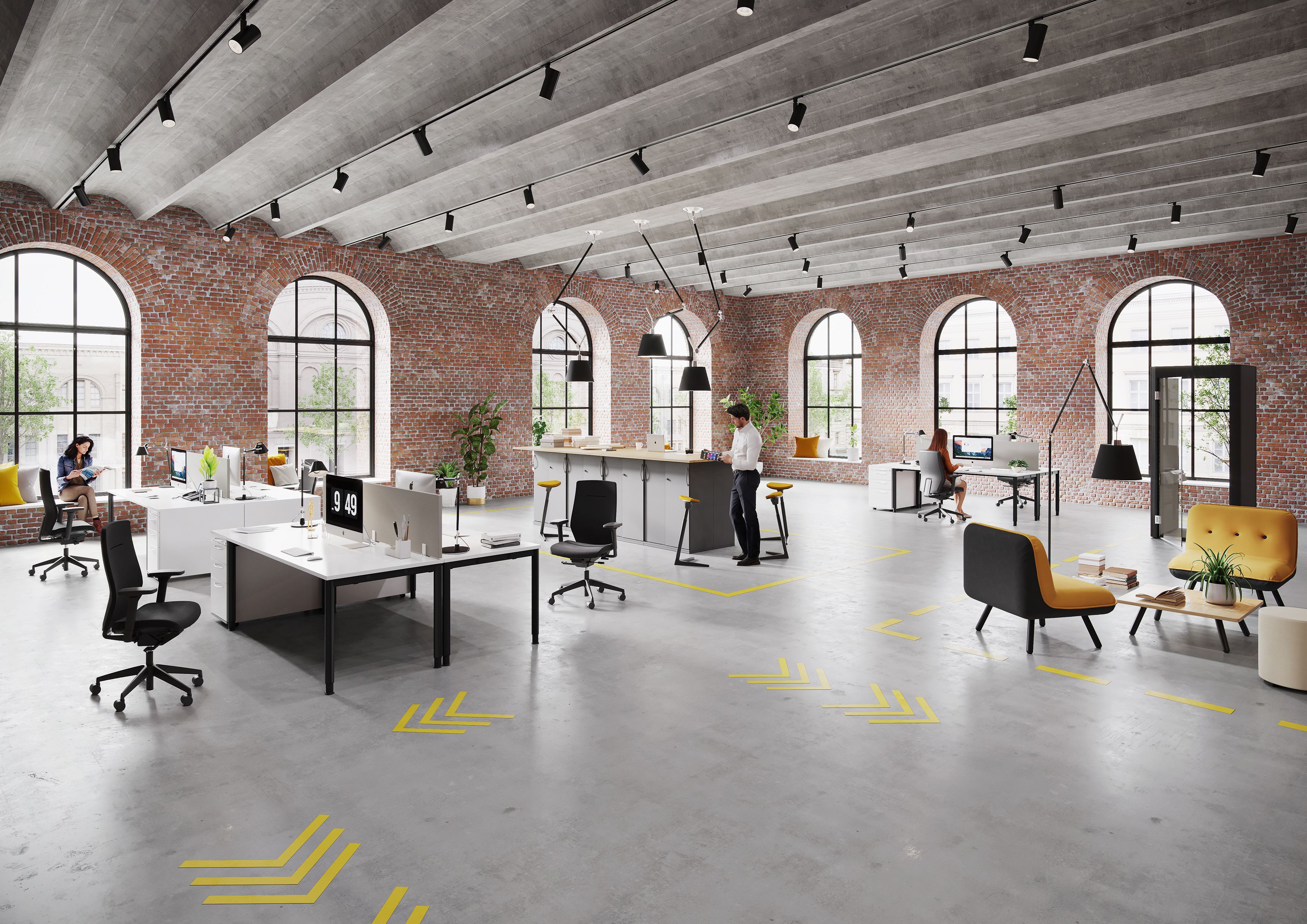 Операционный офисный стул с подлокотниками 5 спиц König Neurath JET II ARCH-00003251 - Вид №1