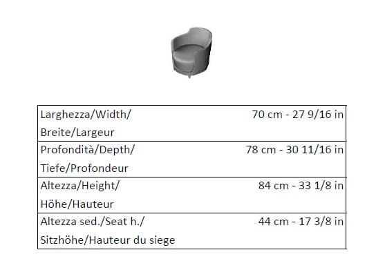 Кресло с подлокотниками для контракта La Cividina Folies ARCH-00058828 - Вид №2