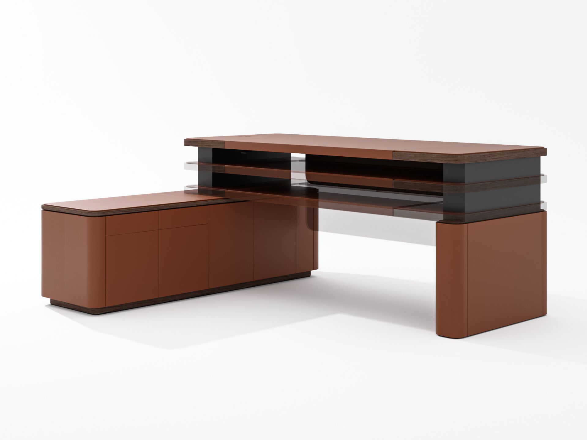 Направленный регулируемый по высоте стол со встроенной полкой PROF ARCH-00007529 - Вид №5