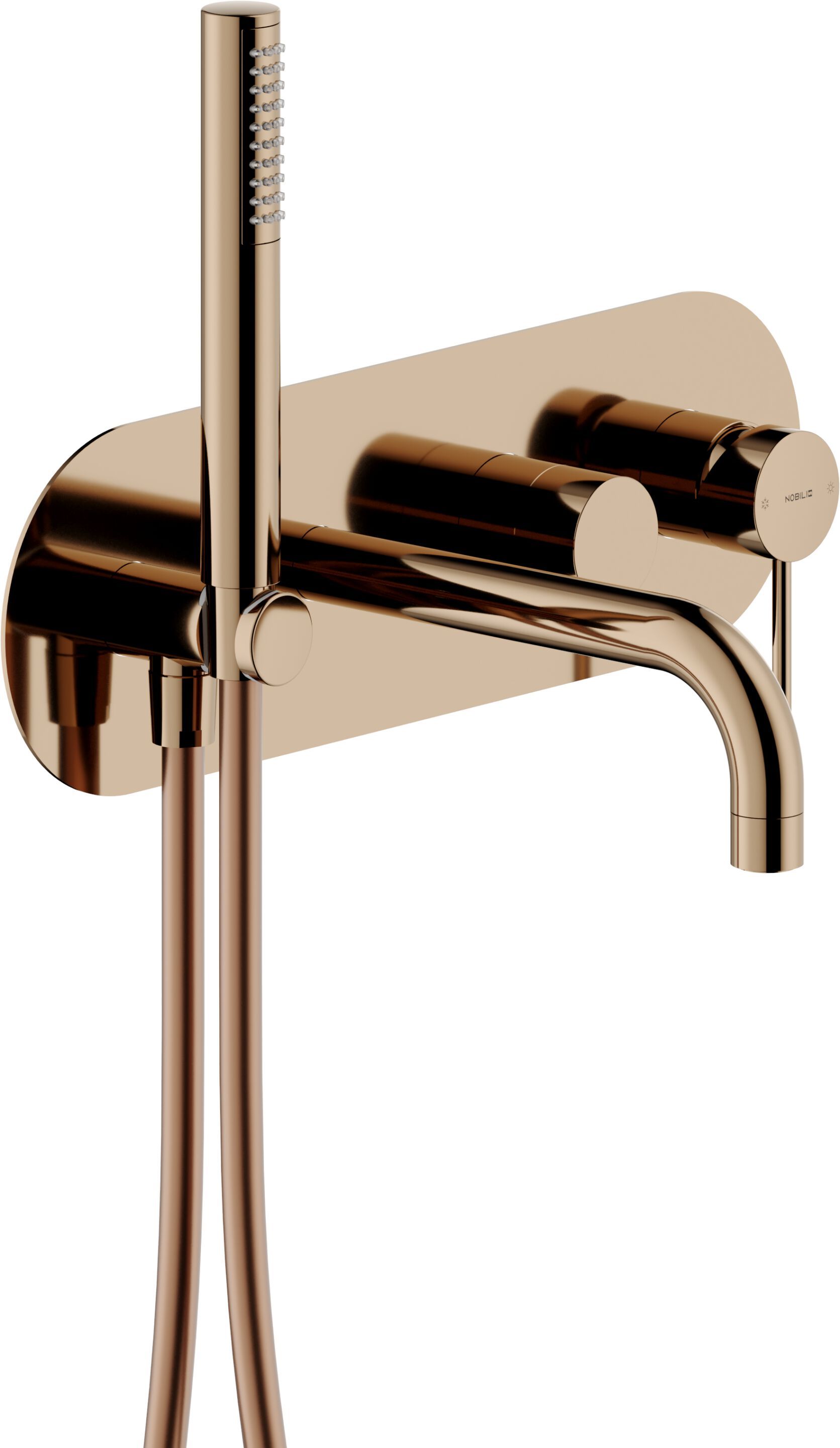 Настенный однорычажный смеситель для ванны с пластиной Nobili Velis ARCH-00041527 - Вид №3