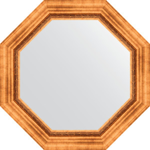BY 3785 Зеркало в багетной раме - римское золото 88 mm EVOFORM Octagon