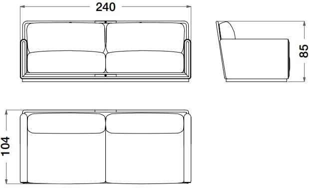 3-местный кожаный диван CPRN HOMOOD Шестое чувство ARCH-00109500 - Вид №2