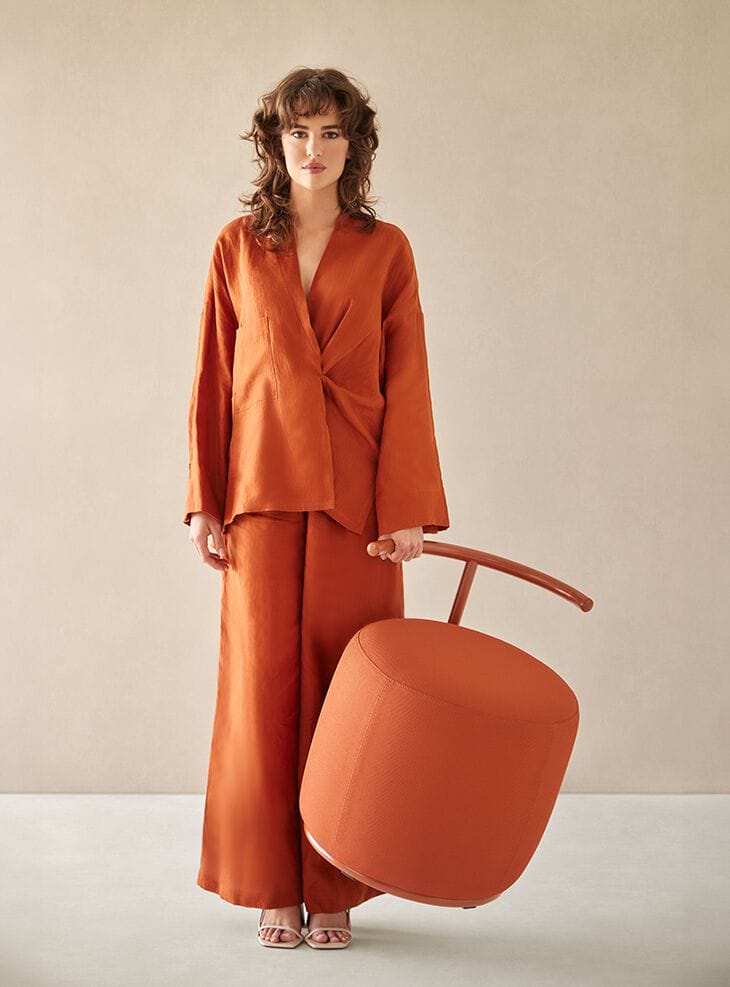 Круглый пуф из ткани Mobboli ARCH-00053147 - Вид №8