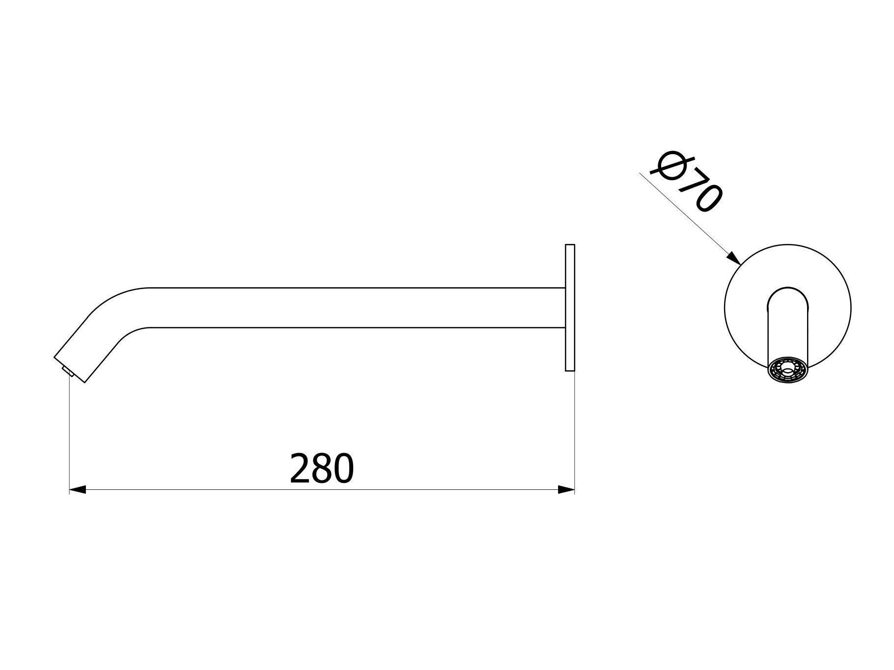 Настенный длинный дозирующий носик для стальной ванны IB M316 ARCH-00144832 - Вид №2